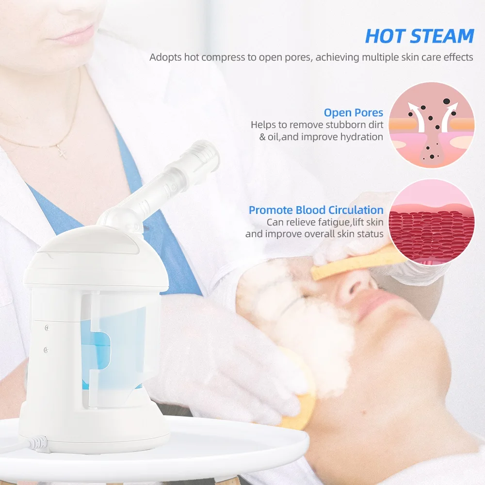 Отпариватель для лица с нанопаровой насадкой на 360 ° увлажняющий Распылитель