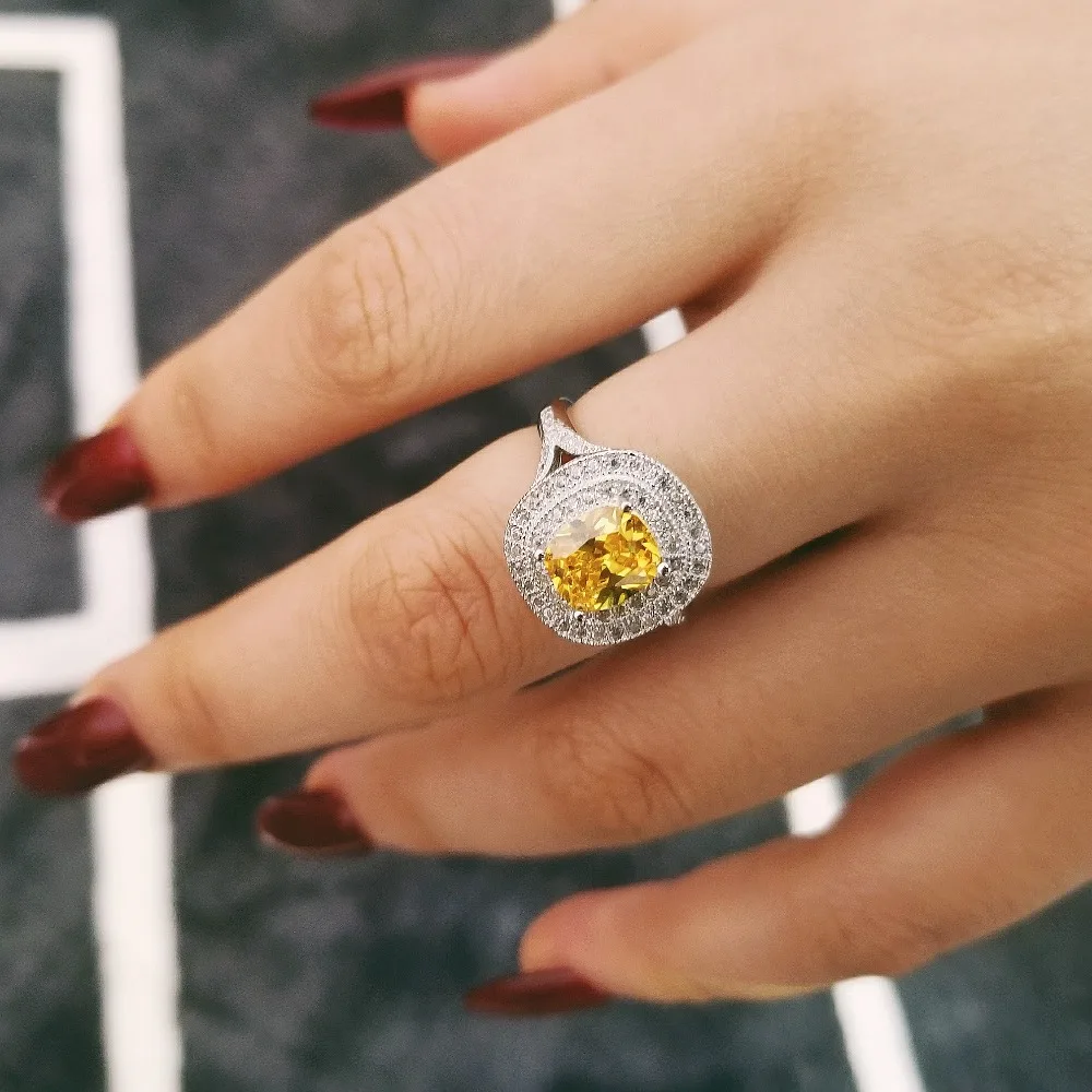Дизайн 925 пробы Серебряное обручальное модное кольцо на палец AAA CZ цирконий для женщин ювелирные изделия LR4314S