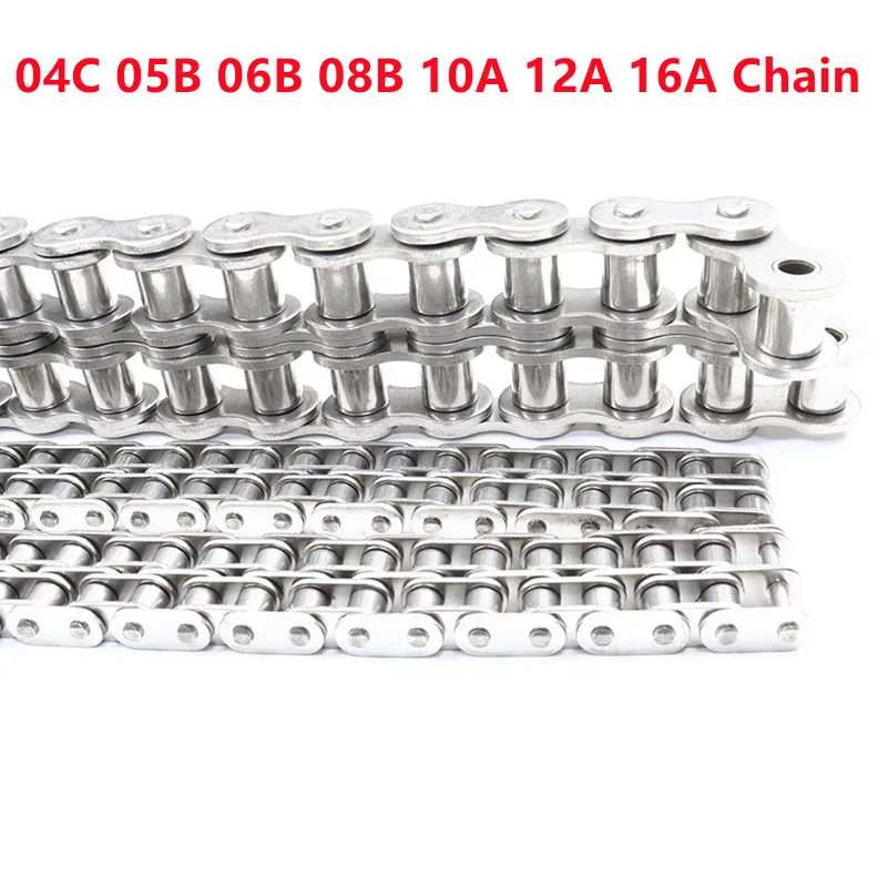 

1.5 Meter Long Stainless Steel Chain Double Row Industrial Transmission Drive Roller Conveyor Chain 04C 05B 06B 08B 10A 12A 16A