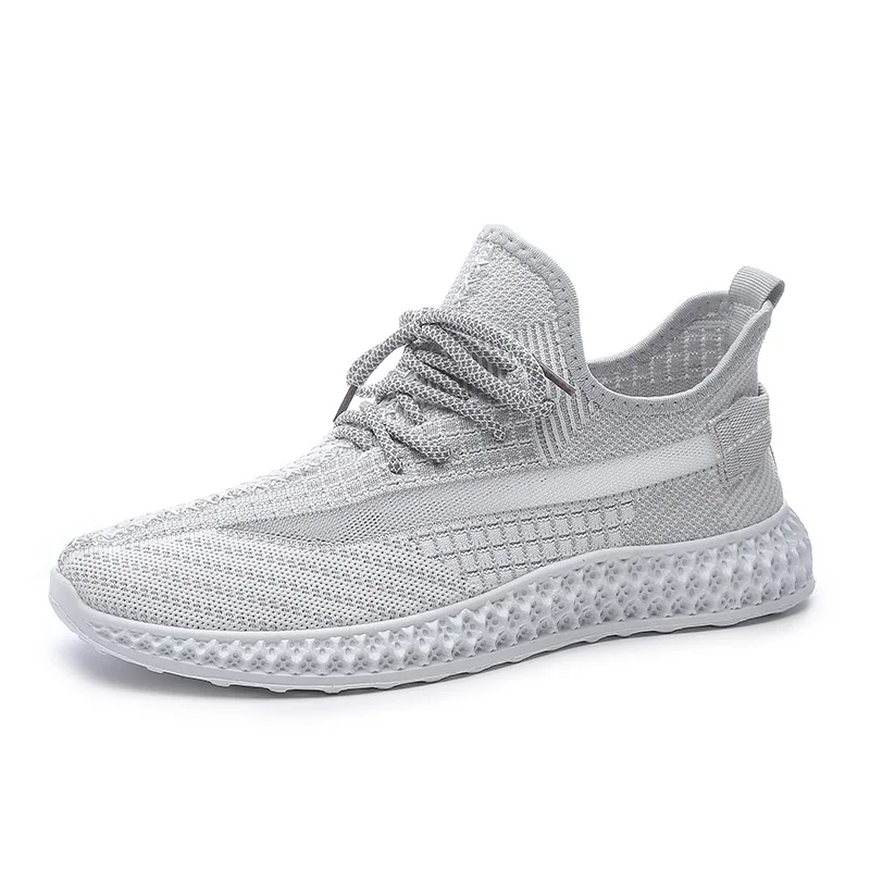 

Knitted women's shoes spring and summer 2021 new flying shoes breathable fish silk single net sports shoes for men and women