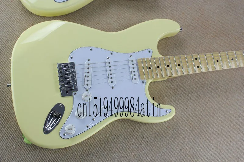 Электрогитара Scalloped Maple Fingerboard 22 Лады Профессиональный паз высокое качество Yngwie Malmsteen кремовые гитары@ 4
