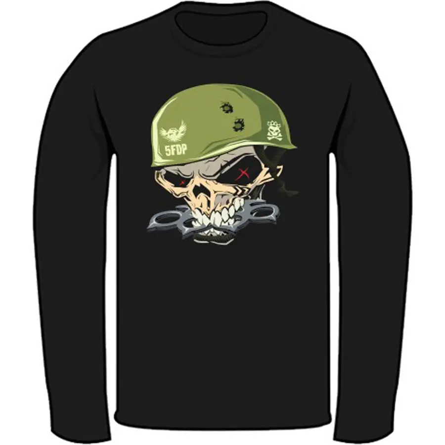 

Skull Army Black Long Sleeve T-Shirt Cotton O-Neck Men's T Shirt New Size S-3XL