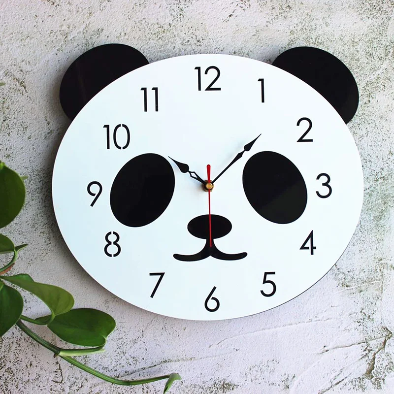 

Modern Creative Cartoon Mute Wall Clock Panda Clock Wall Clock Cute Panda Wall Clock Bedroom Wall Clock Children's Wall Clock