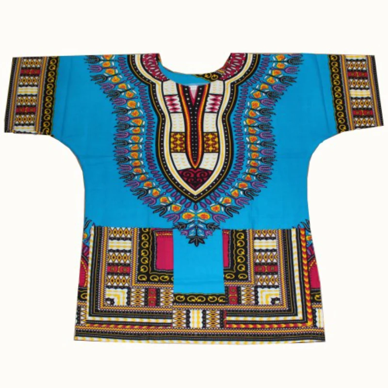 Футболки Dashiki fashion design African traditional printed 100% cotton Kwanzaa T-shirts for unisex Tribal Ethnic style