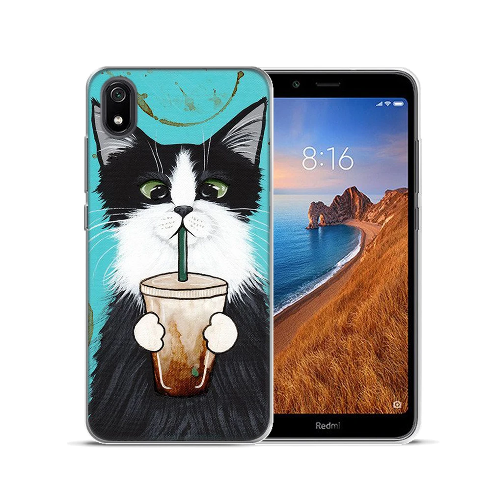 Кофе mi lk бутылка кошка силиконовый чехол для Xiaomi 9 SE 9T Pro 5X A1 6X A2 A3 Red K20 7 Y3 5 Plus Note 10 4 4X5
