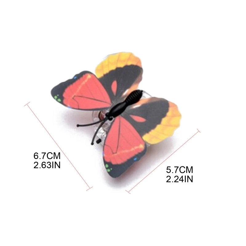 

10/20pcs Colorful Luminous Butterfly Night Light Butterfly Sticker Wall Lamp
