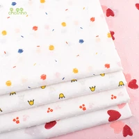printed figured gauzebreathable soft jacquard gauzecotton fabric for babychildrenskirtdressshirtblouse material100x140cm