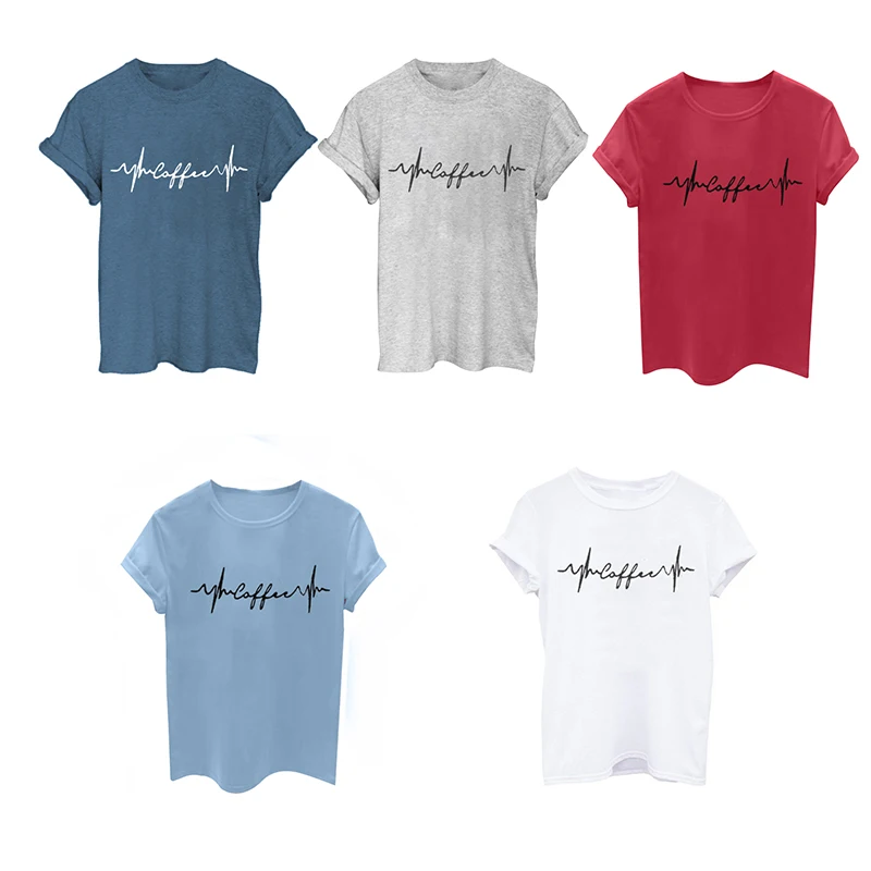 2020 летняя Хлопковая женская простая футболка с рисунком и круглым вырезом тонкая