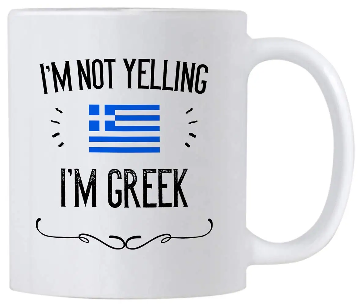 Я не кричу меня зовут Greek11 oz кофейная кружка. Подарочная идея для мужчин и женщин