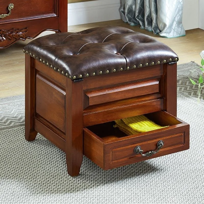 

Tabouret Bois Vestidor Madera Vanity Chair Banquinho Sofa Kid Storage Nordic Furniture Taburete Ottoman Sgabello Poef Foot Stool