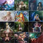 Мультяшная алмазная живопись, игра, Женский Герой 5D, сделай сам, вышивка крестиком стразы, полностью наклеиваемая фигурка, мозаика, гостиная, домашний декор