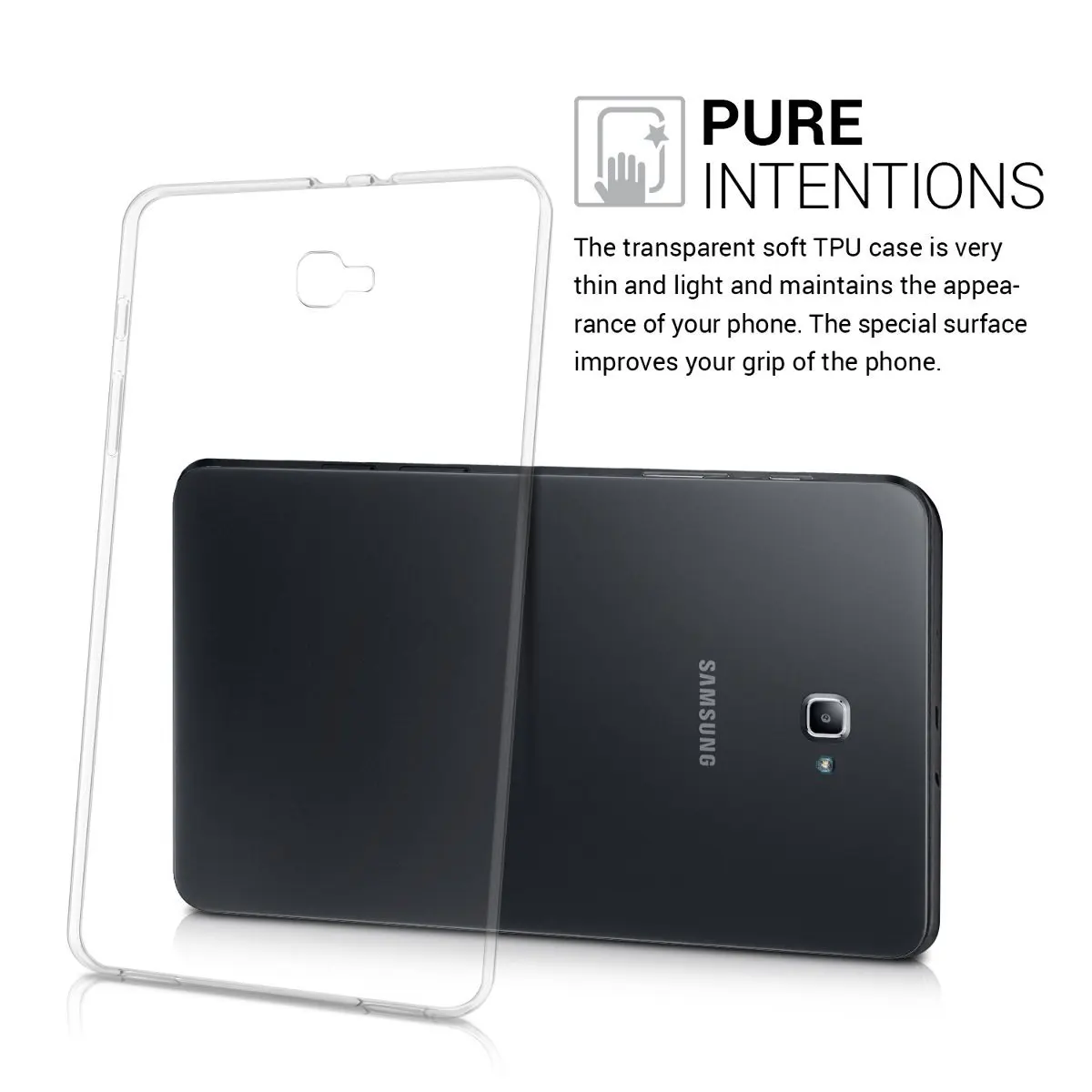 Для Samsung Galaxy Tab A A6 10 1 2016 чехол прозрачный TPU силиконовый мягкий T580 T585 SM P580 P585|Чехлы