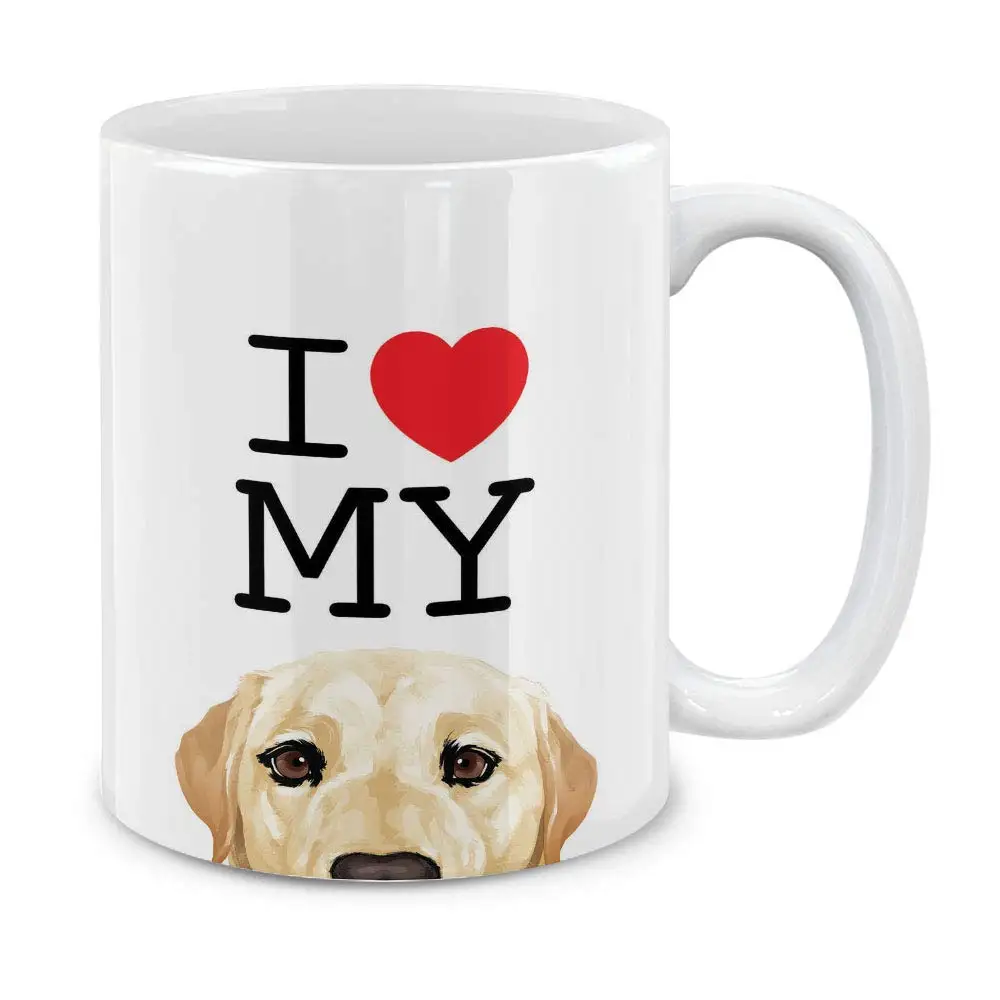 I Love My Dog Ceramic Coffee Gift Mug Tea Cup 11 OZ | Дом и сад