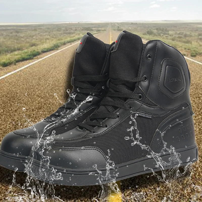 Мотоциклетные водонепроницаемые ботинки Повседневная дышащая обувь с педалью