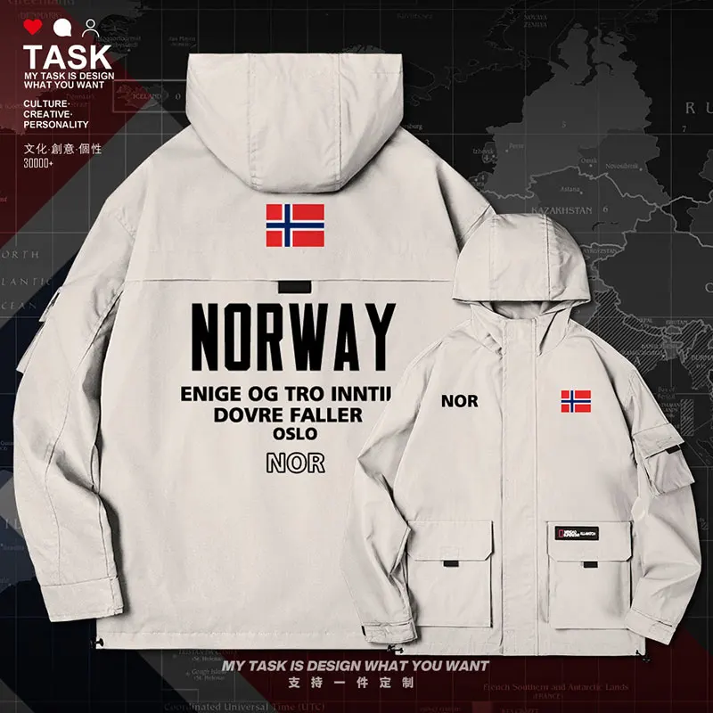 Норвегия Norge ни мужская куртка с капюшоном на открытом воздухе Национальный флаг
