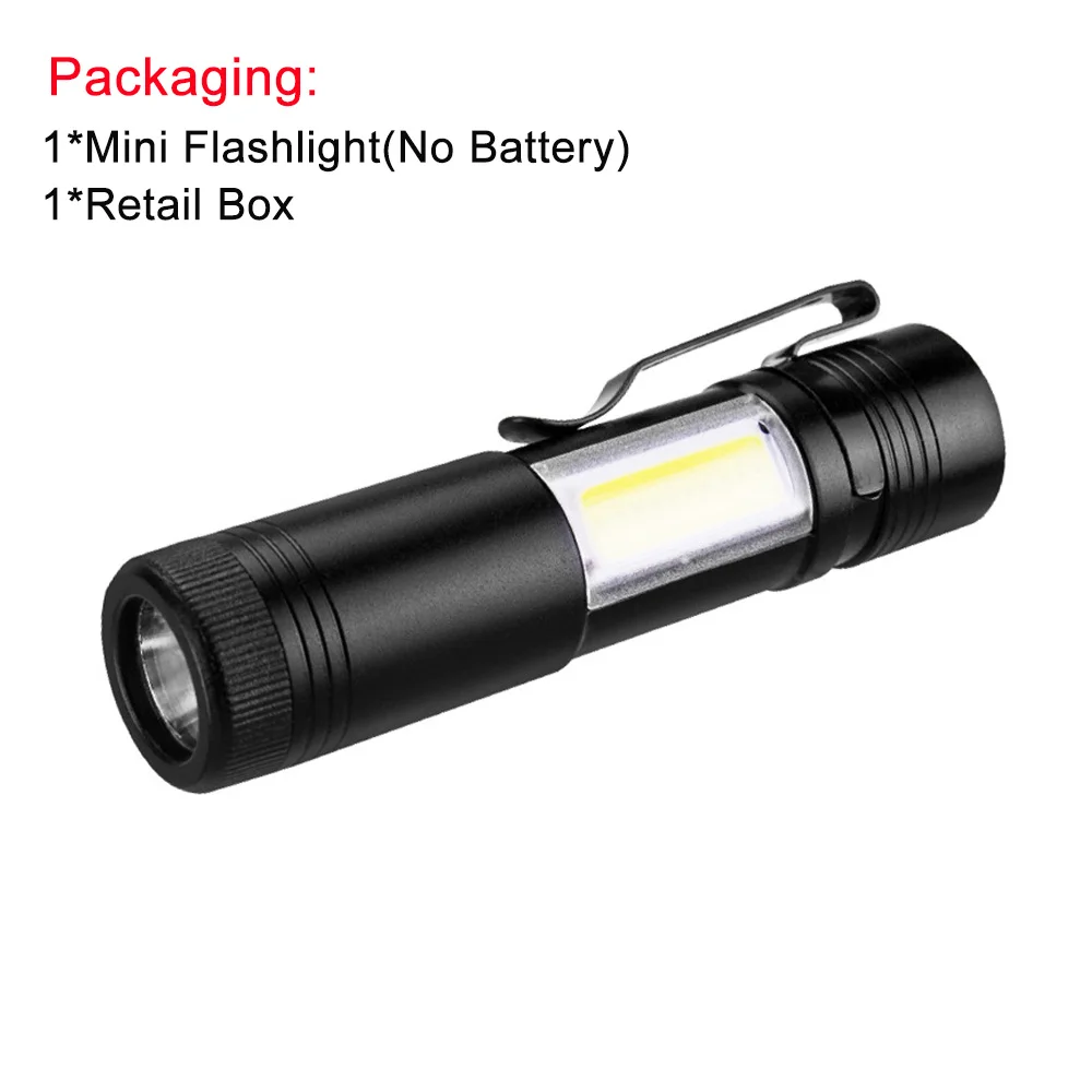

Q5 XPE+COB LED Flashlight Portable AA Battery Super Bright Waterproof Life Lighting Lantern Torch LED Mini COB LED Flashlight