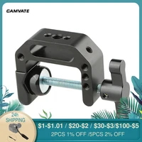 camvate universal c clamp support clamp with 14 20 38 16 thread hole for monitorflashlightvideo lightmicrophone mounting