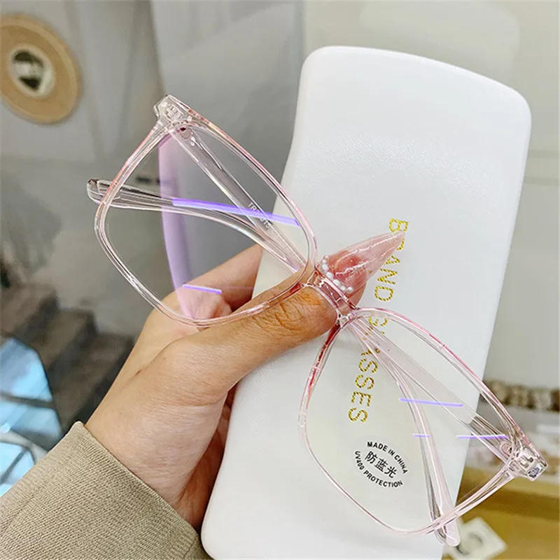 Оправа для очков унисекс квадратная прозрачная с защитой от синего света |