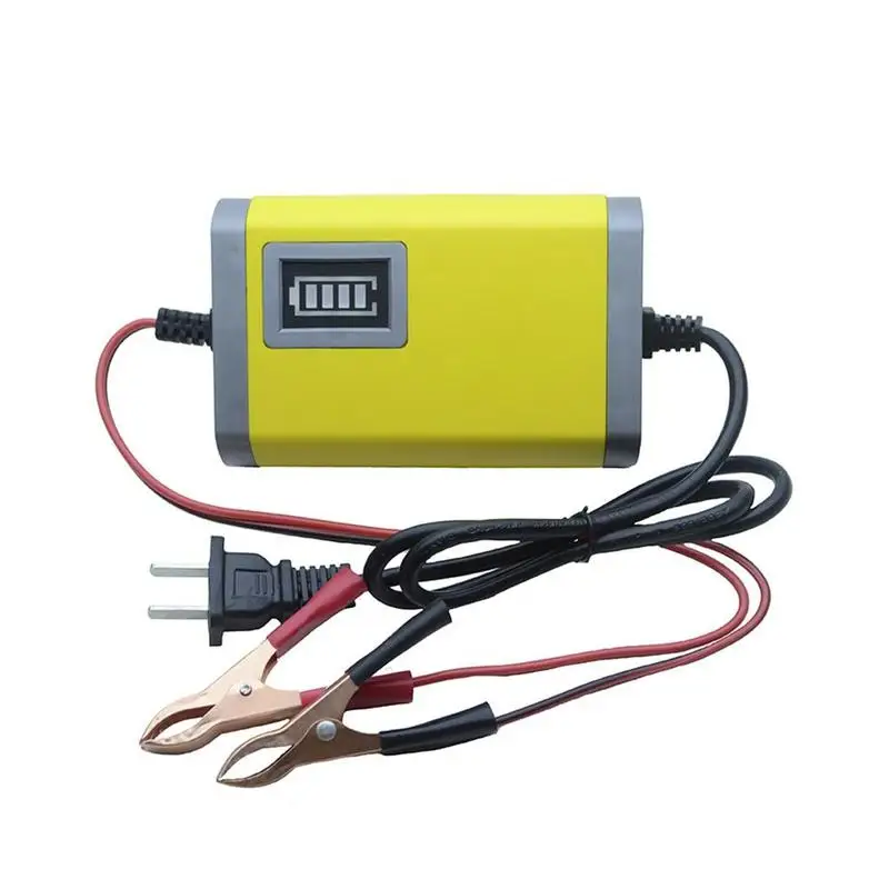 

12V 2A Flat Plug Auto Car Motorcycle Battery Charger for Tender Trickle Maintainer Boat Universal Charger