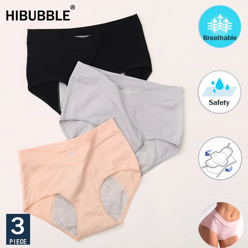 3 шт. противопротекающие менструальные трусики антибактериальные Хлопковые