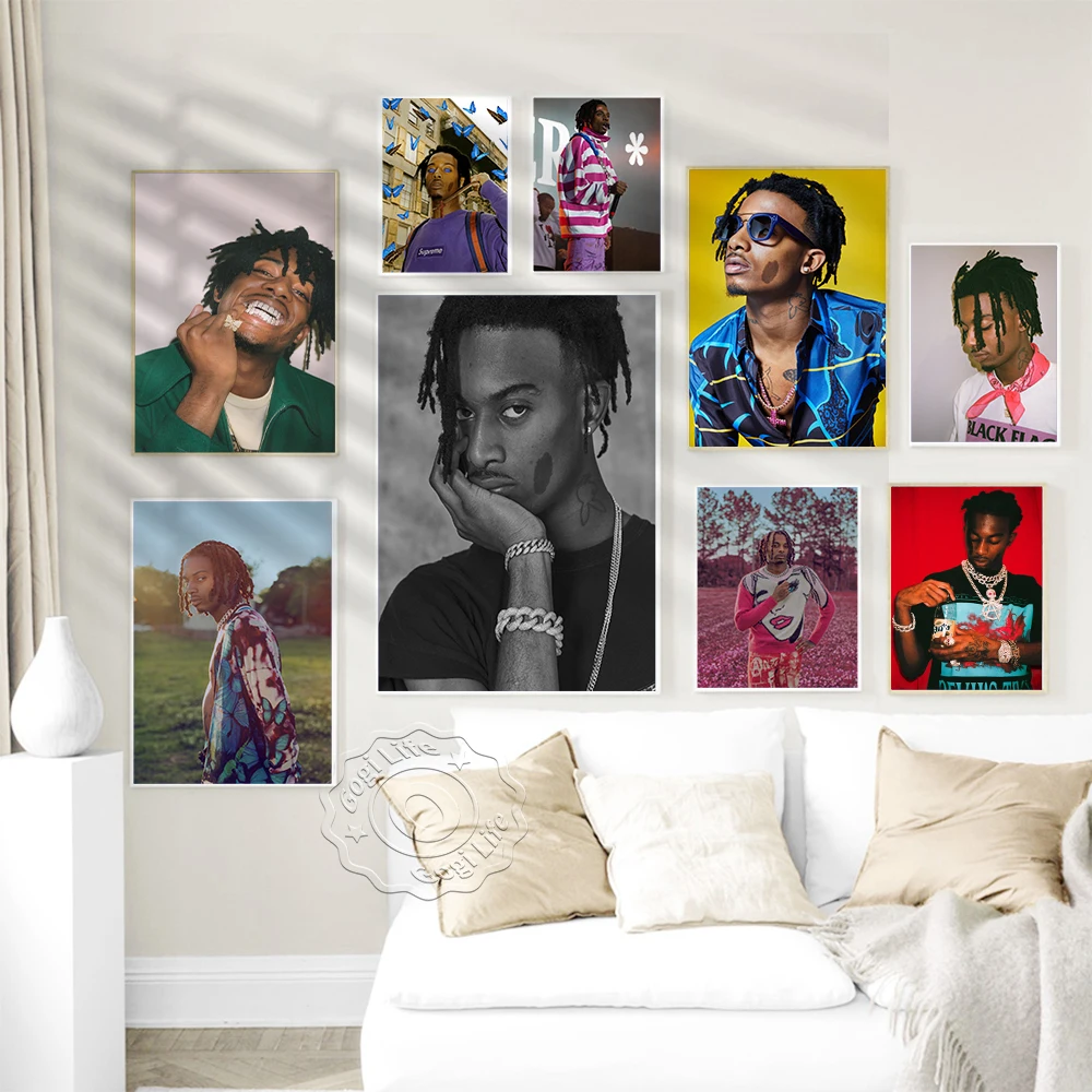 

America Rap Singer Playboi Carti Vintage Art Poster, Carti Gothic Fashion Dress Portrait Prints, Hip-Hop Musician Photo Mural