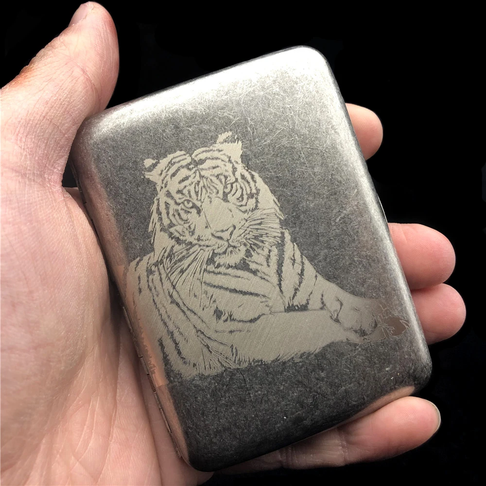 Металлический чехол для сигарет в винтажном стиле старого цвета 16 сигареты