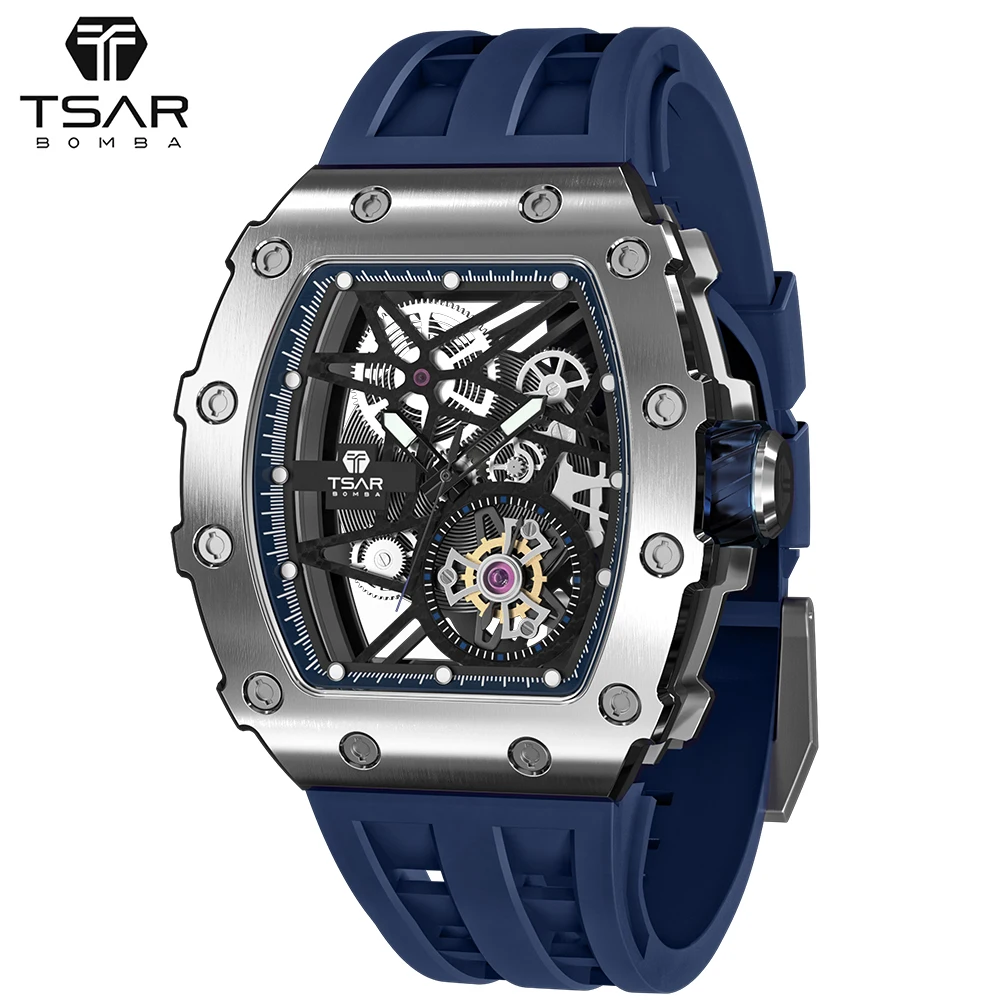 Watches for Mens TSAR BOMBA Luxury Top Brand Mechanical Sport Automatic Mechanical Wristwatch Waterproof Relogio Masculino