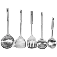 ABUI-5Pcs/набор кухонной посуды из нержавеющей стали, кухонные инструменты, многофункциональная лопатка-ложка, лопатка, кухонная утварь, инструмент для приготовления пищи