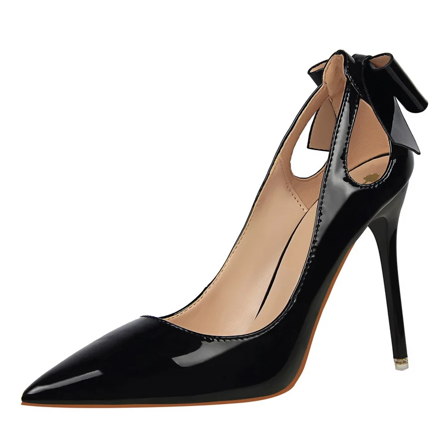 Модные пикантные туфли-лодочки на высоком тонком каблуке 10 см большие размеры