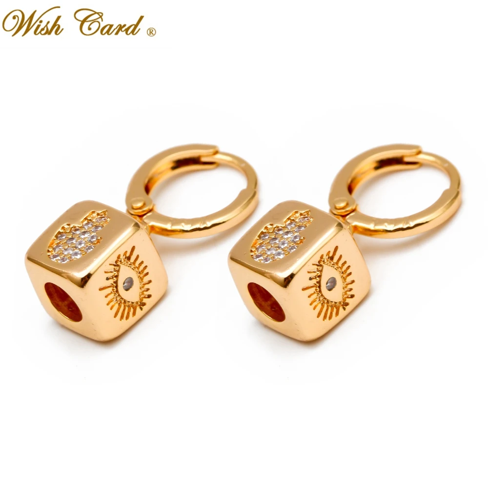 Wish Card ювелирные изделия из старинных серег Подарочная квадратная серьга