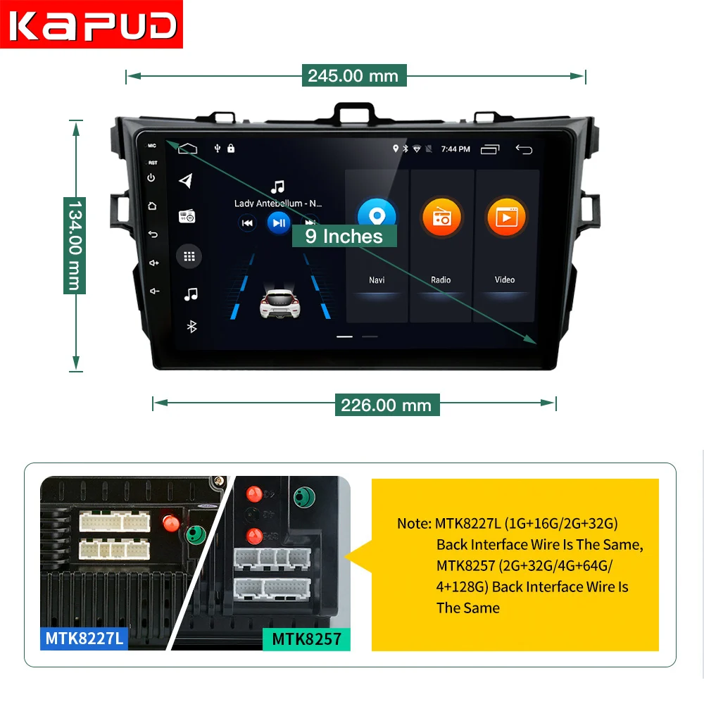 Автомобильный мультимедийный плеер Kapud стерео-система на Android 10 0 с 9 "экраном GPS
