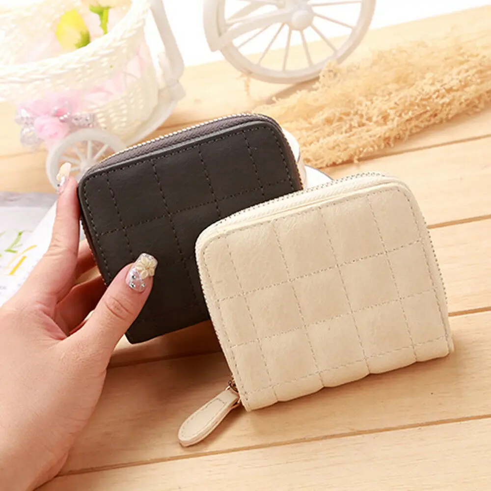 Женский кошелек из искусственной кожи складной на молнии мини-сумка клатч