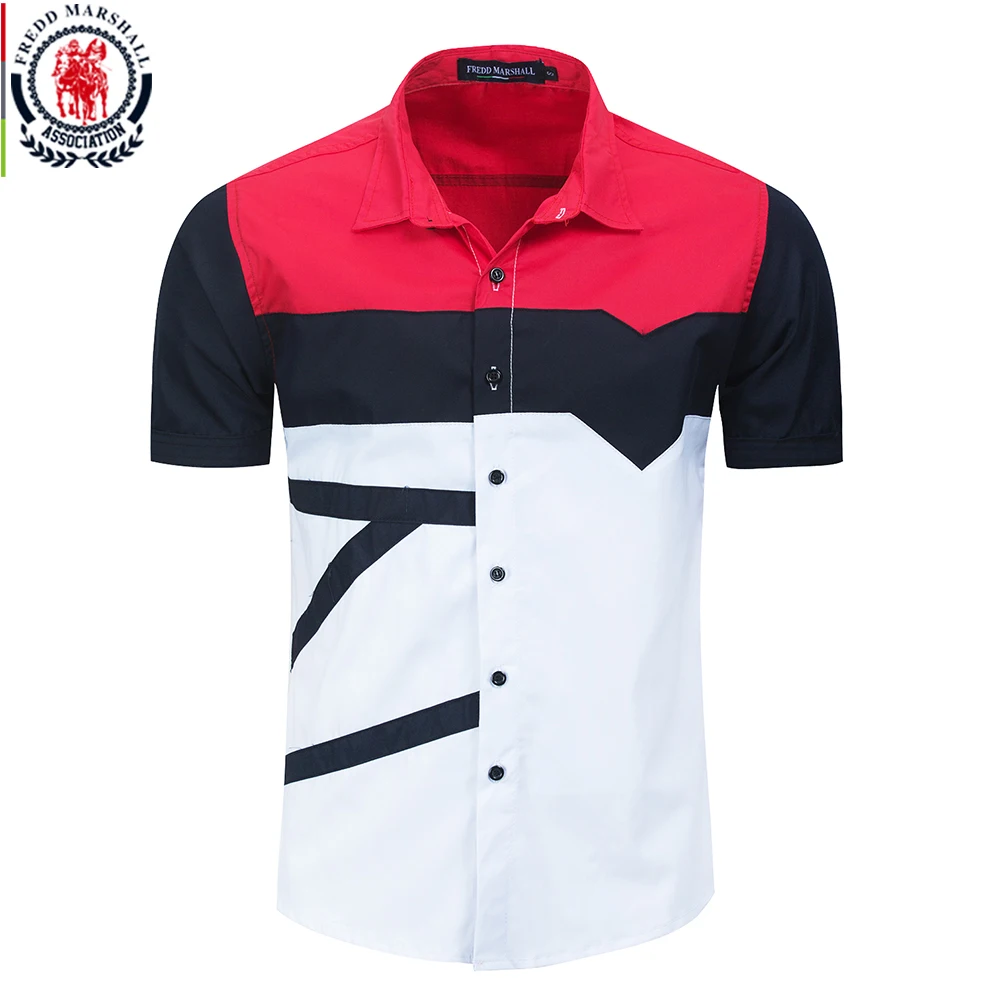 Рубашка Fredd Marshall Мужская с принтом модная Повседневная блуза из 2020 хлопка в стиле