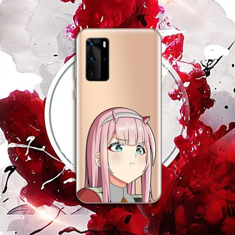 

Zero Two Darling in the FranXX Phone Case Transparent for Huawei P20P30P40 honor 8 10i P smart 2019 Samsung A71 A21S S10 20 plus