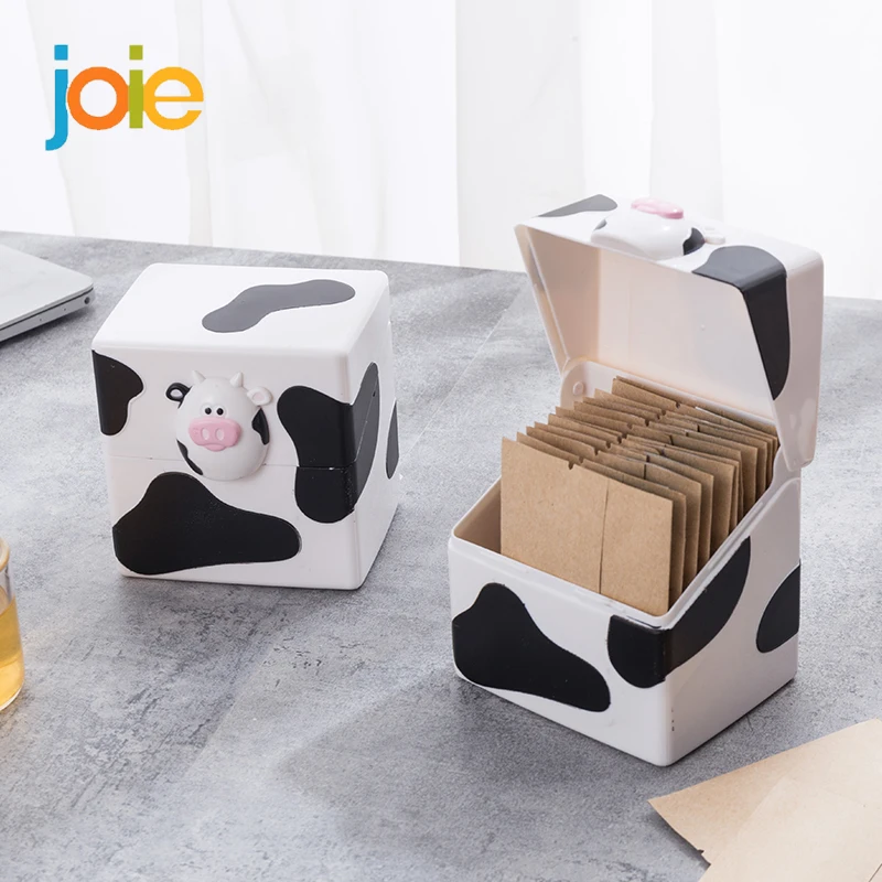 JOIE Moomoo-caja de almacenamiento de bolsas de té, queso, mantequilla, refrigerador de plástico portátil sin BPA, organizador de mantenimiento fresco, contenedor de queso