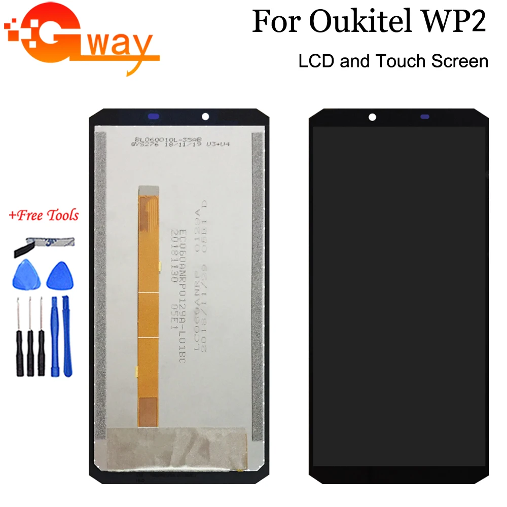 6," для Oukitel WP2 ЖК-дисплей и кодирующий преобразователь сенсорного экрана в сборе запасные части для телефона+ инструмент+ клей