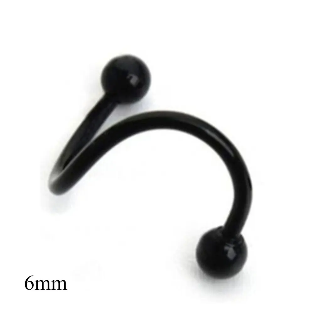 Ear Nail Bone Barbell Earring Piercing helix ear stud tragus Black Silver Gold Cartilage Ring For Men Women | Украшения и