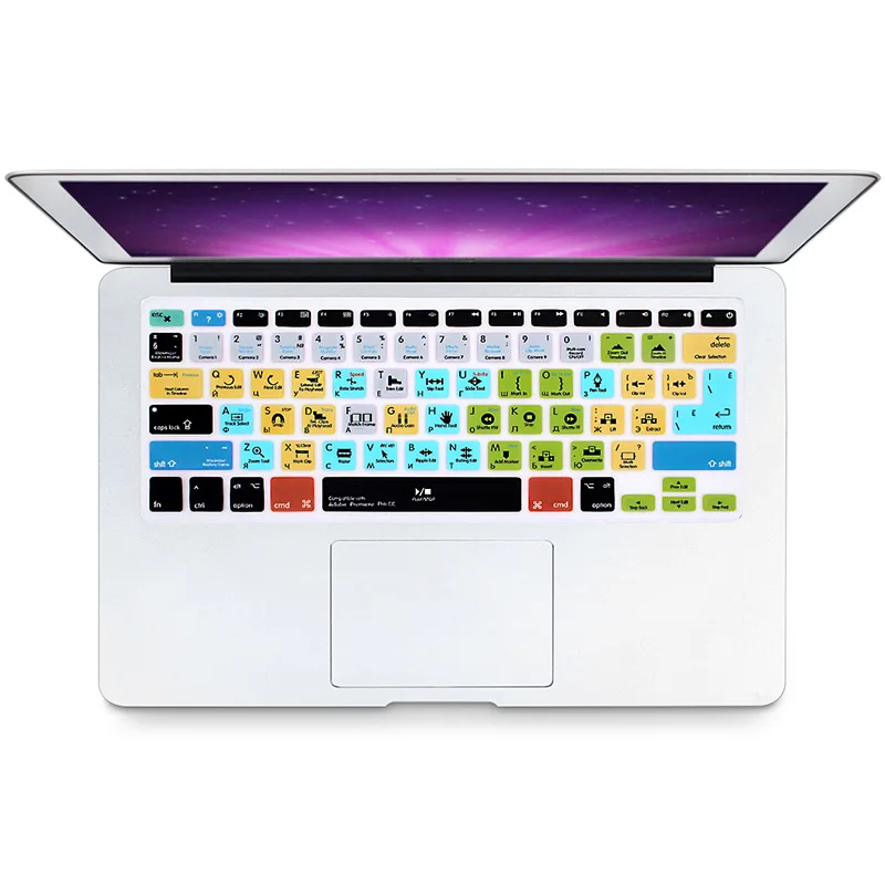 HRH русская премьера Pro CC ярлыки силиконовая клавиатура чехол для MacBook Retina Air 13