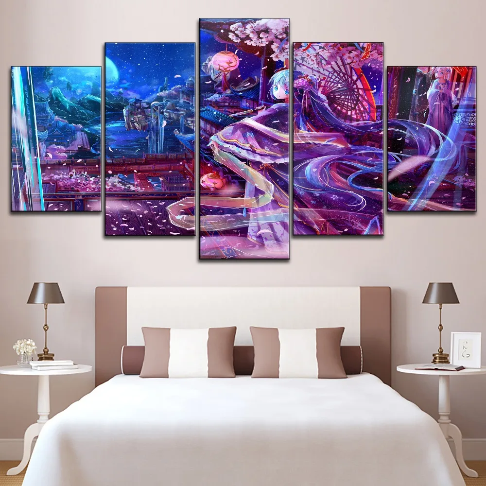 5 шт. из плотной ткани с принтом в виде вишен и Блоссом пейзаж кимоно ботинки для