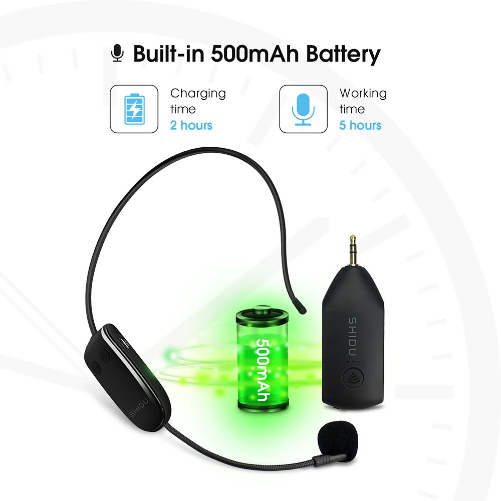 SHIDU U8 UHF беспроводной микрофон 3 5/6 5 мм штекер гарнитуры ручной 2 в 1 портативный