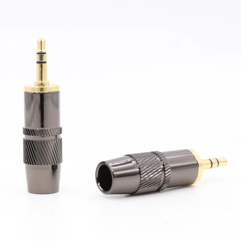 

Free shipping 4pcs/lot 24K gold plated 3.5mm plug RCA Audio Connector Stereo Jack Plug soldering cable connector