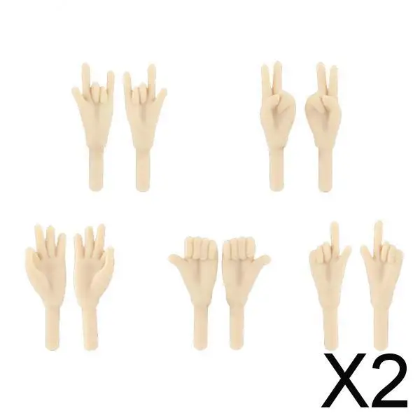 

2x1/6 28 Jointed Girl Nude Doll Flexible Doll Hands for Doll Hand