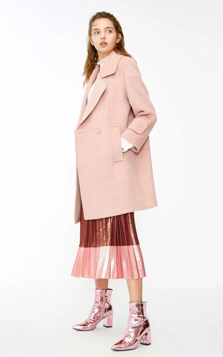 Vero Moda женское длинное шерстяное пальто с отворотом и открытыми плечами | 318327518