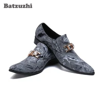 batzuzhi genuine leather dress shoes men luxury handmade men shoes pointed toe formal party flats shoes for menbig size us6 12