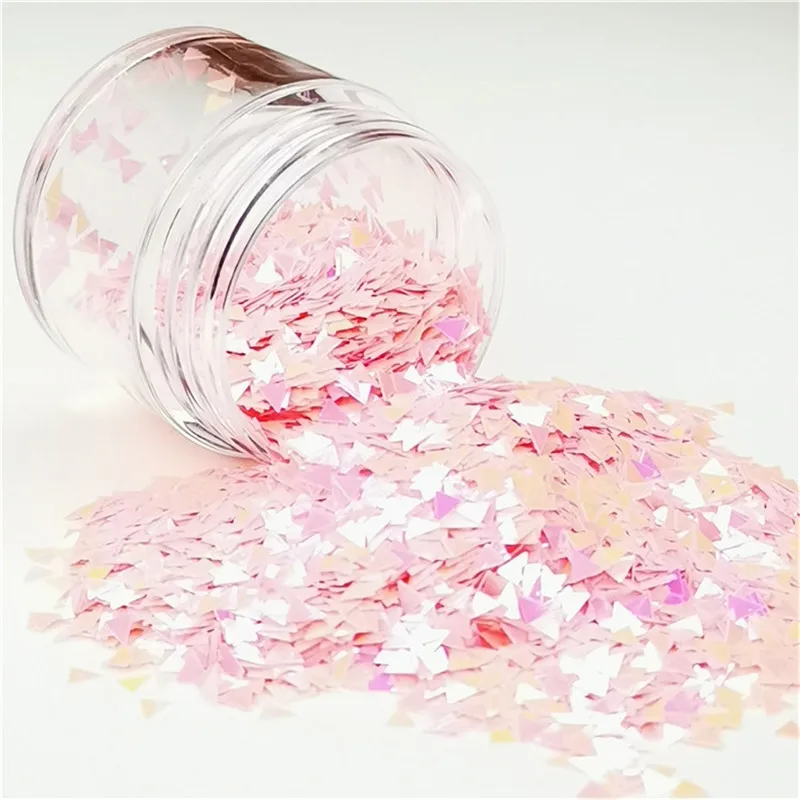 Ультратонкие 3 мм трёхугольные Блестки для ногтей с пайетками ПЭТ блестки