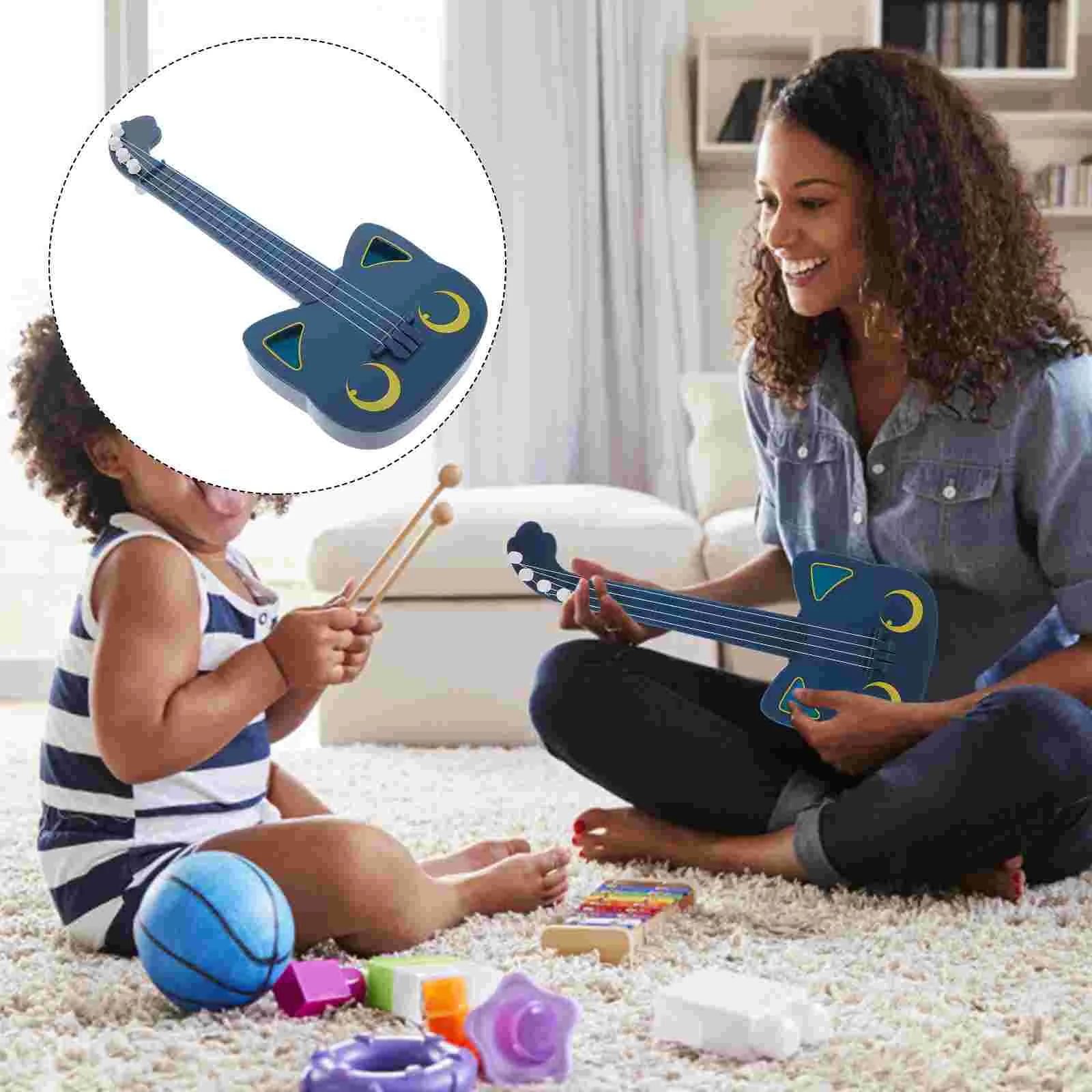 1 шт. имитация гитары портативная детская укулеле с упаковочной коробкой | Спорт и