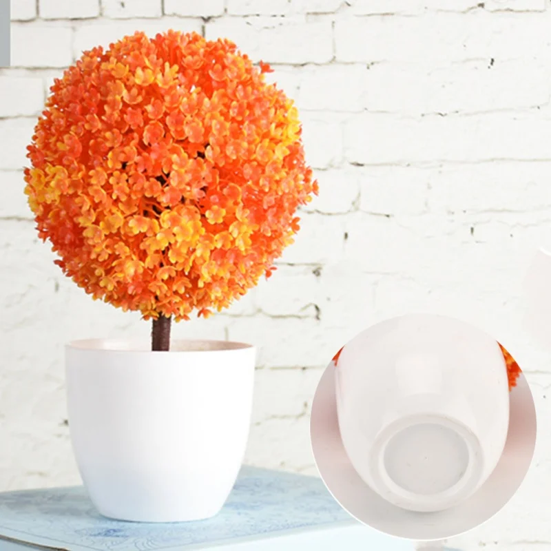 Прекрасные Искусственные цветы декоративные сосновые вишни шар в горшке