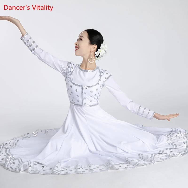 Индийская танцевальная одежда Kathak Женская юбка и жилет большого размера из