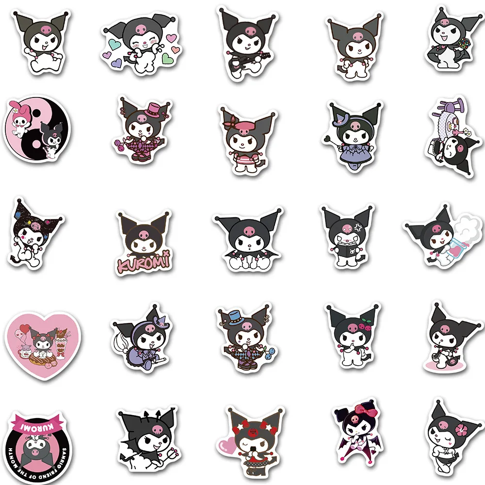20/30/50 шт. Мультяшные аниме-наклейки Kuromi Deco наклейки на мотошлем гитару телефон