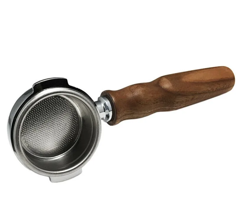 Бездонный Portafilter Rancilio - 6 2 мм крылья-ореховая деревянная ручка | Бытовая техника